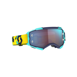 Scott Fury motorbril (gespiegeld | blauw / geel)