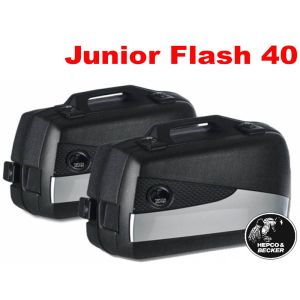 Hepco & Becker Junior Flash 40 zijkofferset (zwart/zilver)