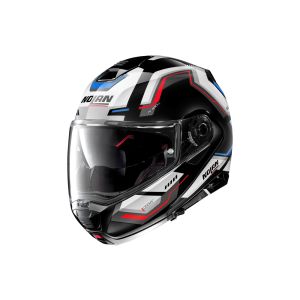 Nolan N100-5 Upwind N-Com opklapbare helm (zwart/wit/blauw/rood)