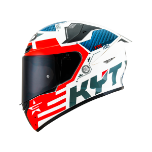 KYT TT-Course Fuselage Integralhelm (rot/weiß/blau)